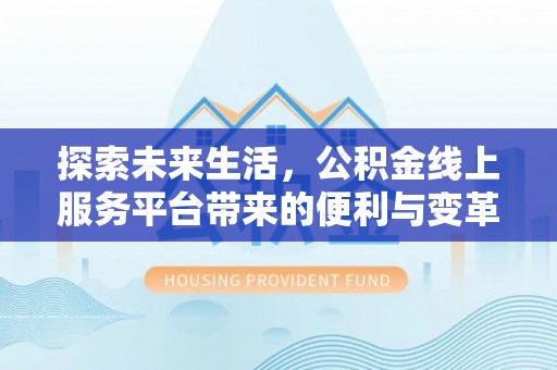 罗源探索未来生活，公积金线上服务平台带来的便利与变革