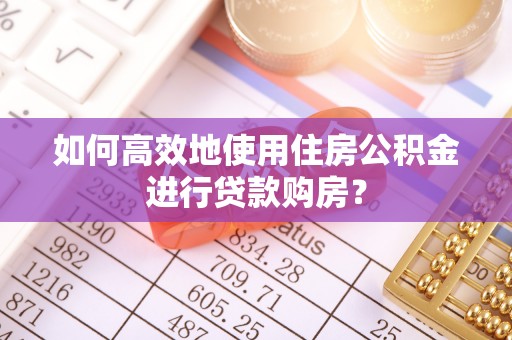 罗源如何高效地使用住房公积金进行贷款购房？